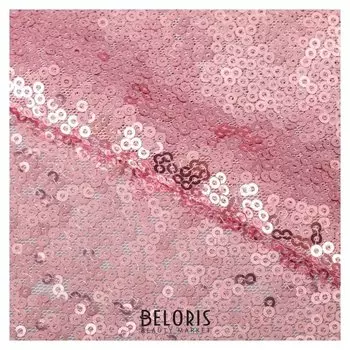 Ткань для пэчворка «Розовая» пайетки, 33 × 33 см