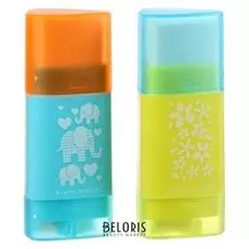 Точилка 1 отверстие с контейнером Happysharp с ластиком, 2 цвета