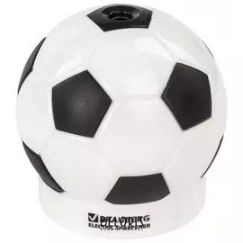 Точилка электрическая Brauberg "Football", питание от 4 батареек АА, дополнительное сменное лезвие