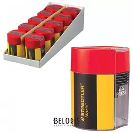 Точилка "Noris", с контейнером, пластиковая, круглая