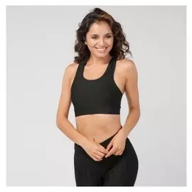 Топ-бра женский спортивный, цвет чёрный, размер 40-42 (S)