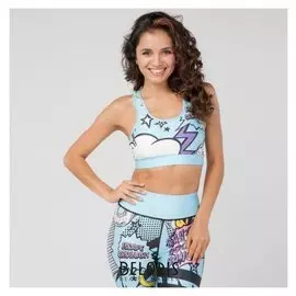 Топ-бра женский спортивный, цвет голубой, размер 44-46 (M)