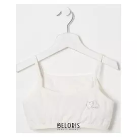 Топ для девочки, цвет бежевый, рост 140-146 см