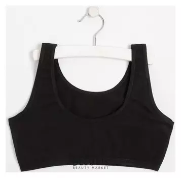 Топ для девочки, цвет чёрный, рост 140-146 см