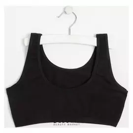 Топ для девочки, цвет чёрный, рост 146-152 см