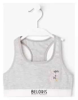 Топ для девочки, цвет серый, рост 140-146 см (10-11)