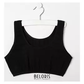 Топ-майка для девочки, цвет чёрный, рост 146-152 см