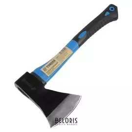 Топор кованый Tundra, фиберглассовое обрезиненное топорище 38 см, 800 г