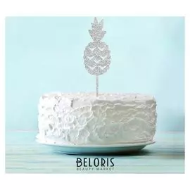 Топпер «Ананас», цвет серебряный