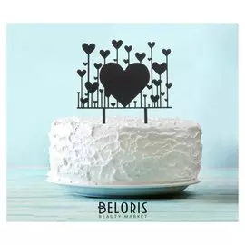 Топпер «Сердца», цвет чёрный