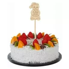 Топпер «Снеговичок с подарком»