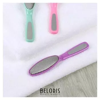 Тёрка для ног, металлическая, с пилкой на ручке, 17 см