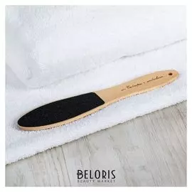 Тёрка для ног, наждачная, двусторонняя, 23 см, деревянная