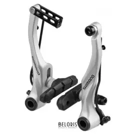 Тормоз V-br Shimano Alivio, T4000, передний, колодки S65t, цвет серебристый