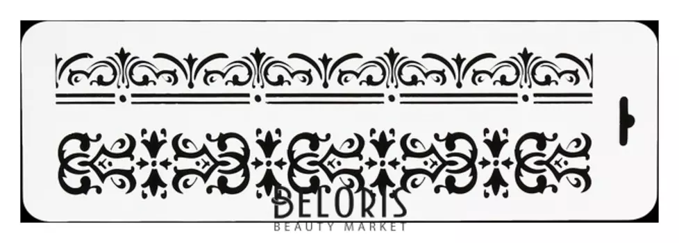 Трафарет бордюрный "Выразительный узор" пластик, 10х32 см