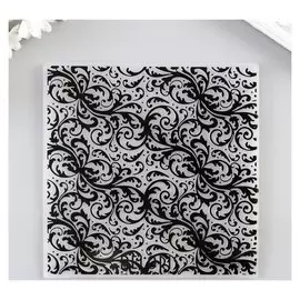 Трафарет для эмбосирования пластик "Растительный узор" 15х15 см