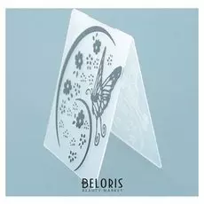 Трафарет для эмбосирования "Порхающая бабочка в цветах"