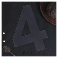 Трафарет для торта "Цифра 4", цвет белый