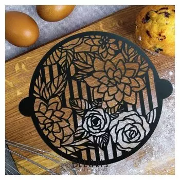 Трафарет для выпечки «Цветы», 30 × 35 см