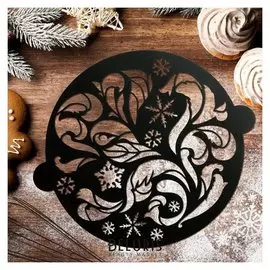 Трафарет для выпечки «Морозный узор», 19 × 22 см