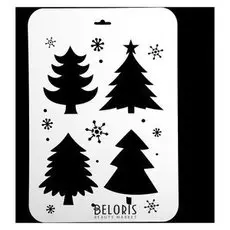 Трафарет пластик "4 простые елочки"