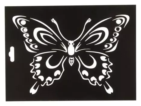 Трафарет пластик "Бабочка №4" 20х14,5 см