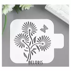 Трафарет пластик "Букет" 9х9 см