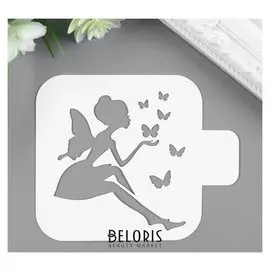 Трафарет пластик "Фея" 9х9 см