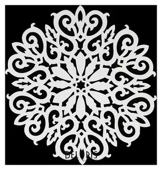 Трафарет пластик "Круг. узоры 2" 15х15 см