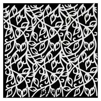 Трафарет пластик "Мелкий лист" 15х15 см
