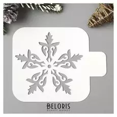 Трафарет пластик "Необычная снежинка" 9х9 см