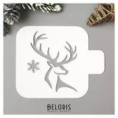 Трафарет пластик "Олень" 9х9 см