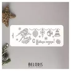 Трафарет пластик "Снегирь"