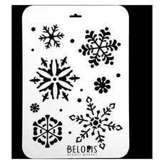 Трафарет пластик "Снежинки 6"