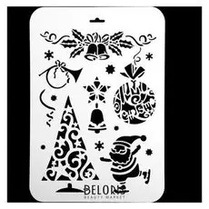 Трафарет пластик "Веселый санта"