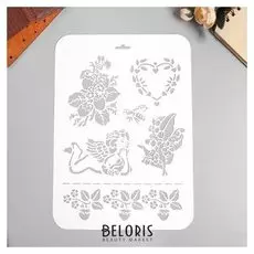 Трафарет пластик "Землянички"22х31 см