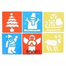 Трафареты 6 шт Новый год лист бумаги