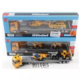 Трак-автовоз со строительной техникой