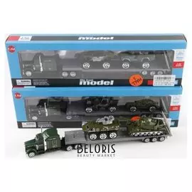 Трак-автовоз военный с машинками