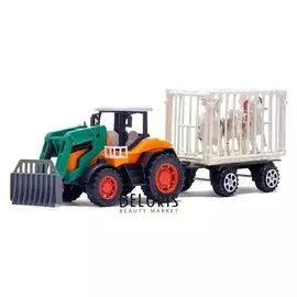 Трактор инерционный «Фермер» с прицепом и животными