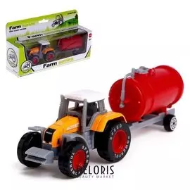 Трактор металлический «Фермер», с прицепом