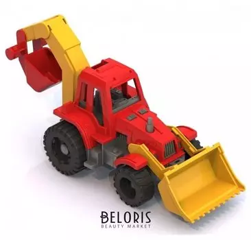 Трактор с грейдером и ковшом "Ижора"