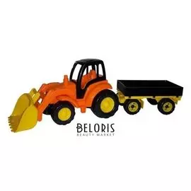 Трактор с ковшом и прицепом "Чемпион"