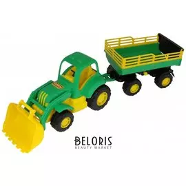 Трактор с прицепом №2 и ковшом "Силач"