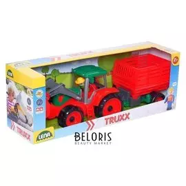 Трактор с прицепом для сена, 34 см