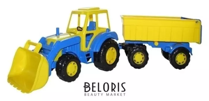 Трактор с прицепом и ковшом Мастер