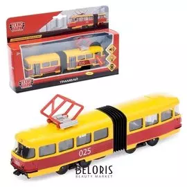 Трамвай металлический с гармошкой, 19 см