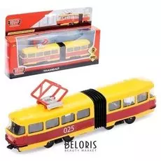 Трамвай металлический с гармошкой, 19 см