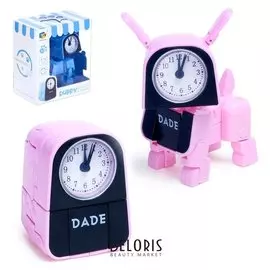 Трансформер-часы Щенок трансформируется в будильник, работает от батареек