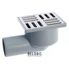 Трап "АНИ" Ta5102, D=50 мм, горизонтальный, решетка нержавейка, 100х100 мм